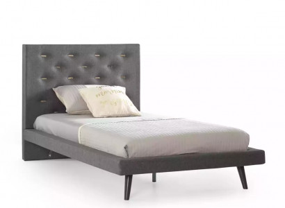 Bettgestelle Bettrahmen Bett 120 cm Kinderbett Jugendbett Stoff Grau